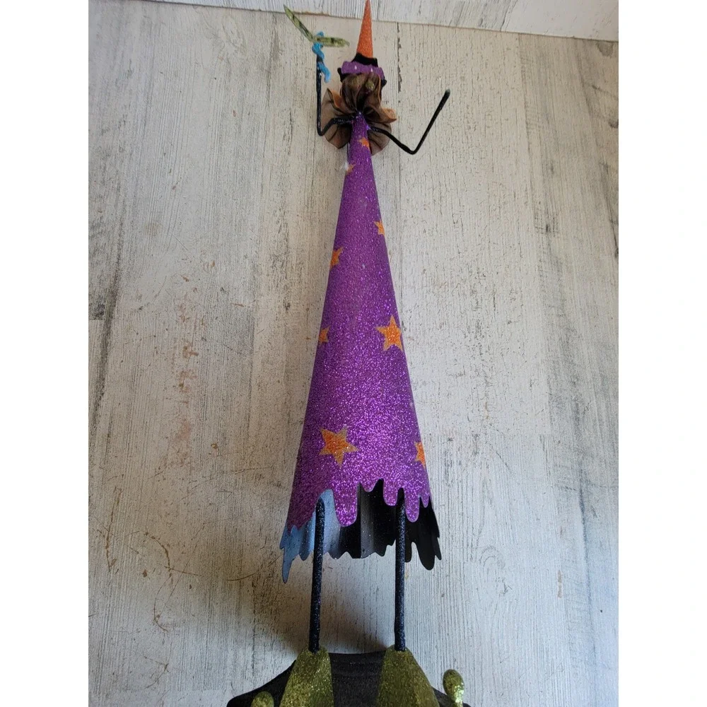 Pier 1 Halloween cat treat glitter witch unique star home decor figure